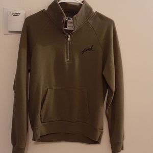 PINK quarter zip navy green thin
